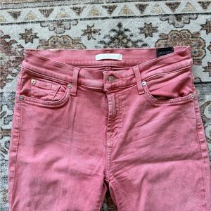 7 For All Mankind High Rise Pink Jeans